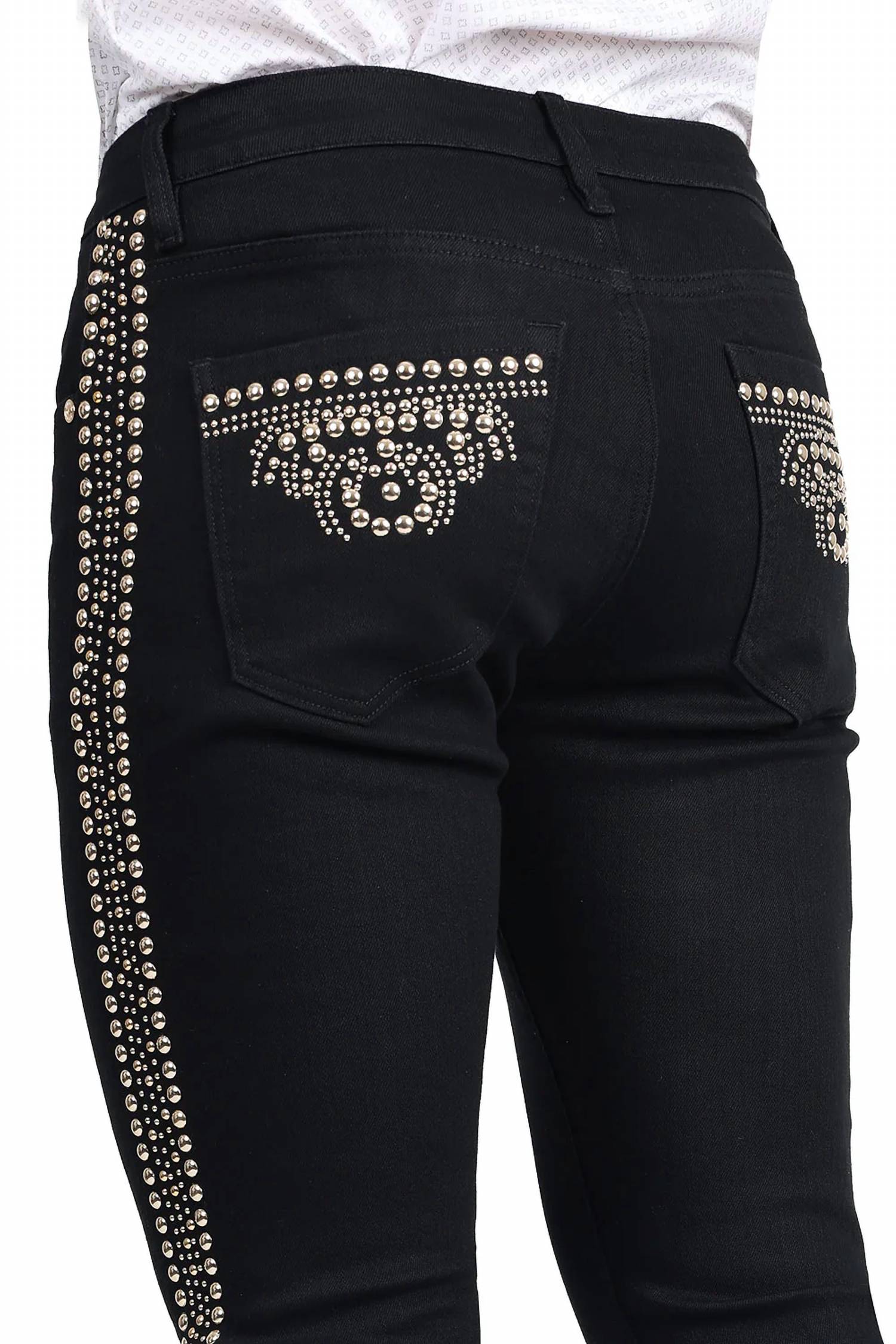 Barabas - Bad Boy Studded Slim Fit Jeans