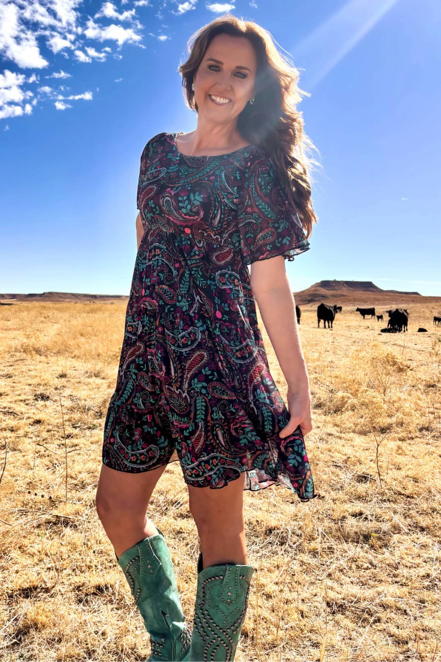 Sterling Kreek - Painted Night Paisley Dress