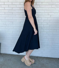 By Together - Classic Muse Flare Square Neck Midi Dress