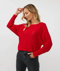 Esqualo - Revna Batwing Lurex Sweater