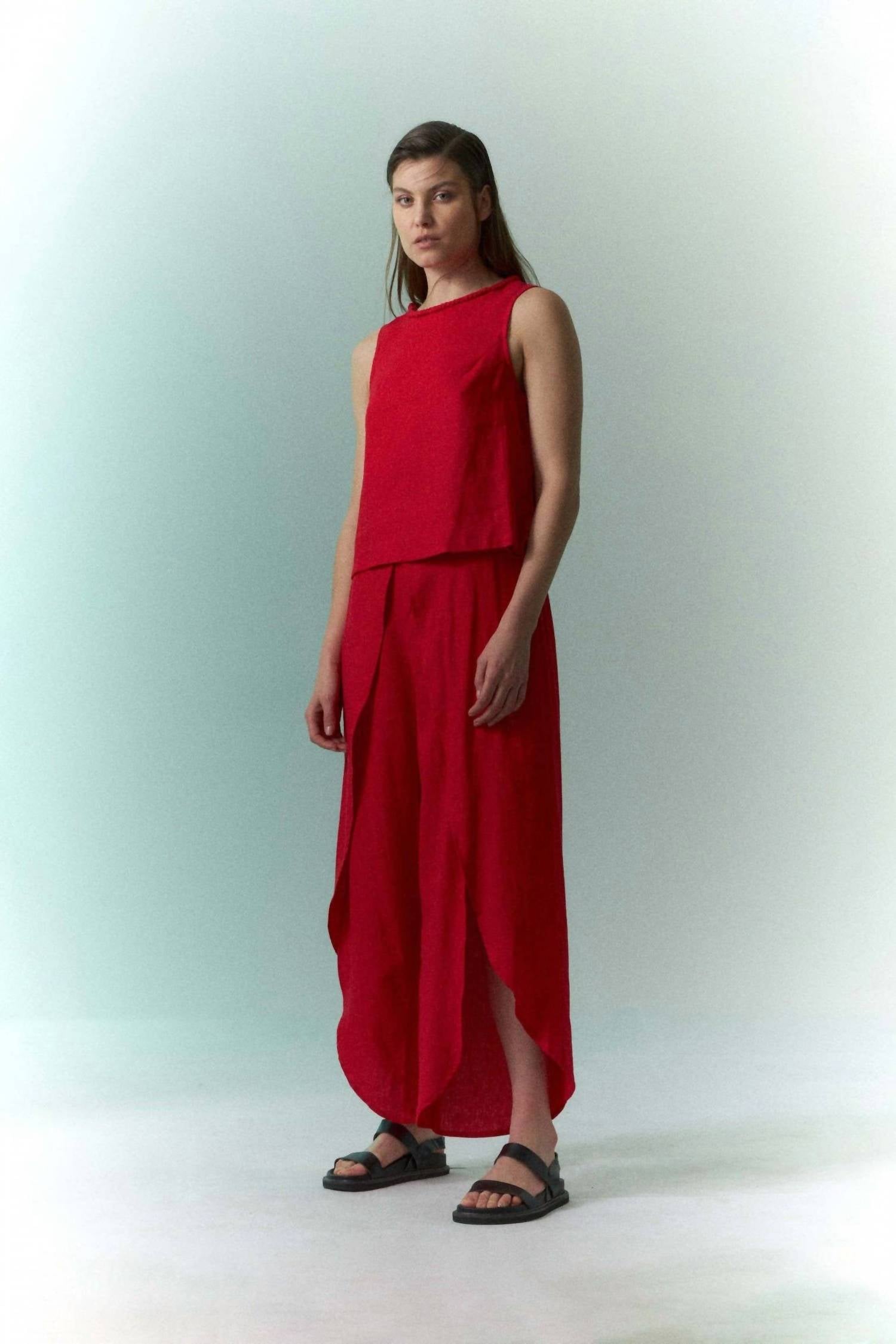 Lolita - Linen Slit Cropped Pants