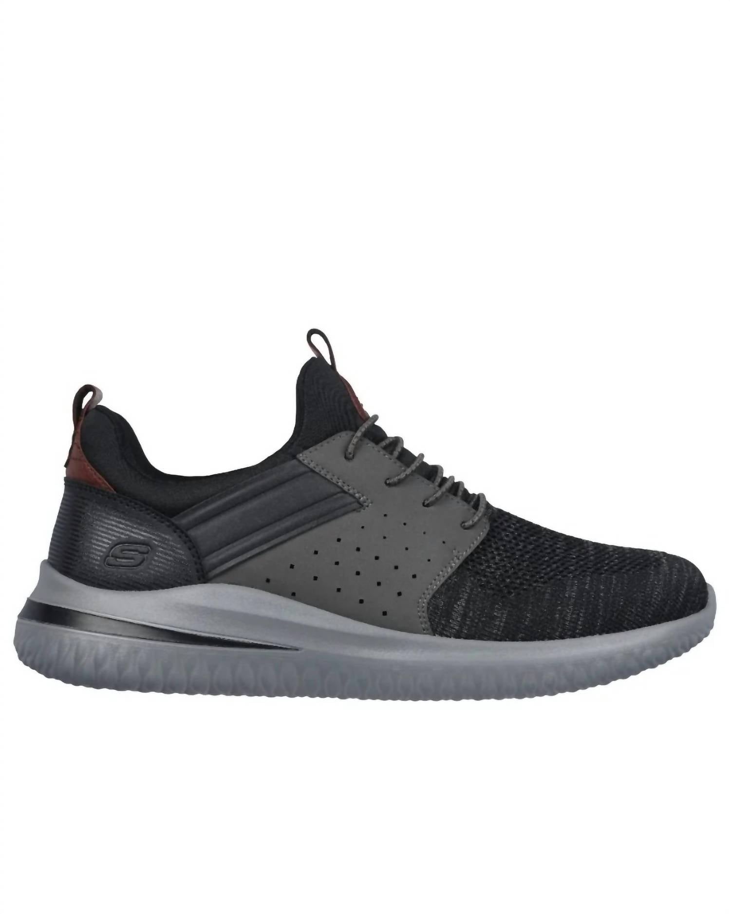 Skechers Men's Delson 3.0 Shoes in black gray - men's sneaker