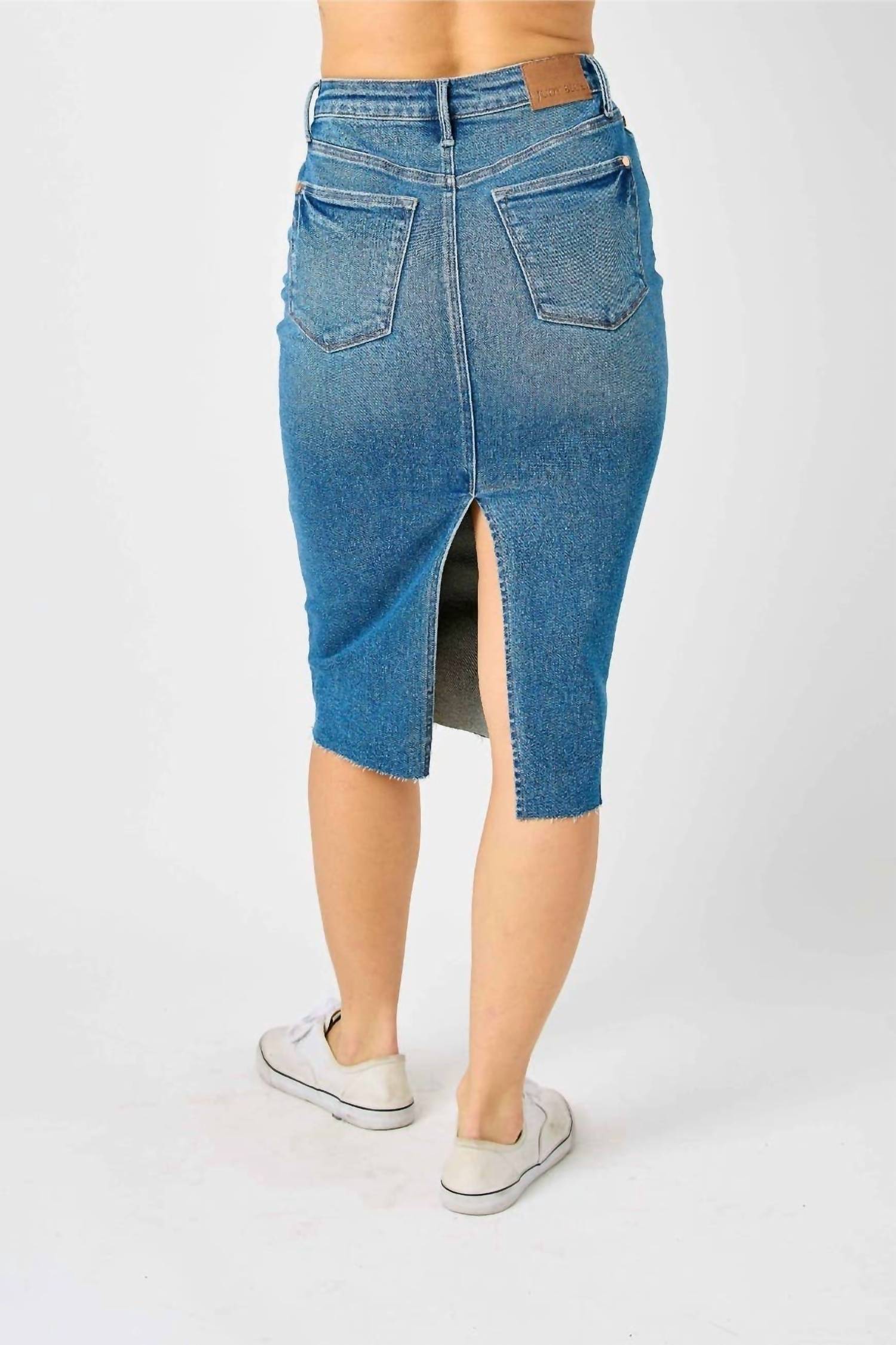 Judy Blue - High Waist Stretchy Midi Skirt