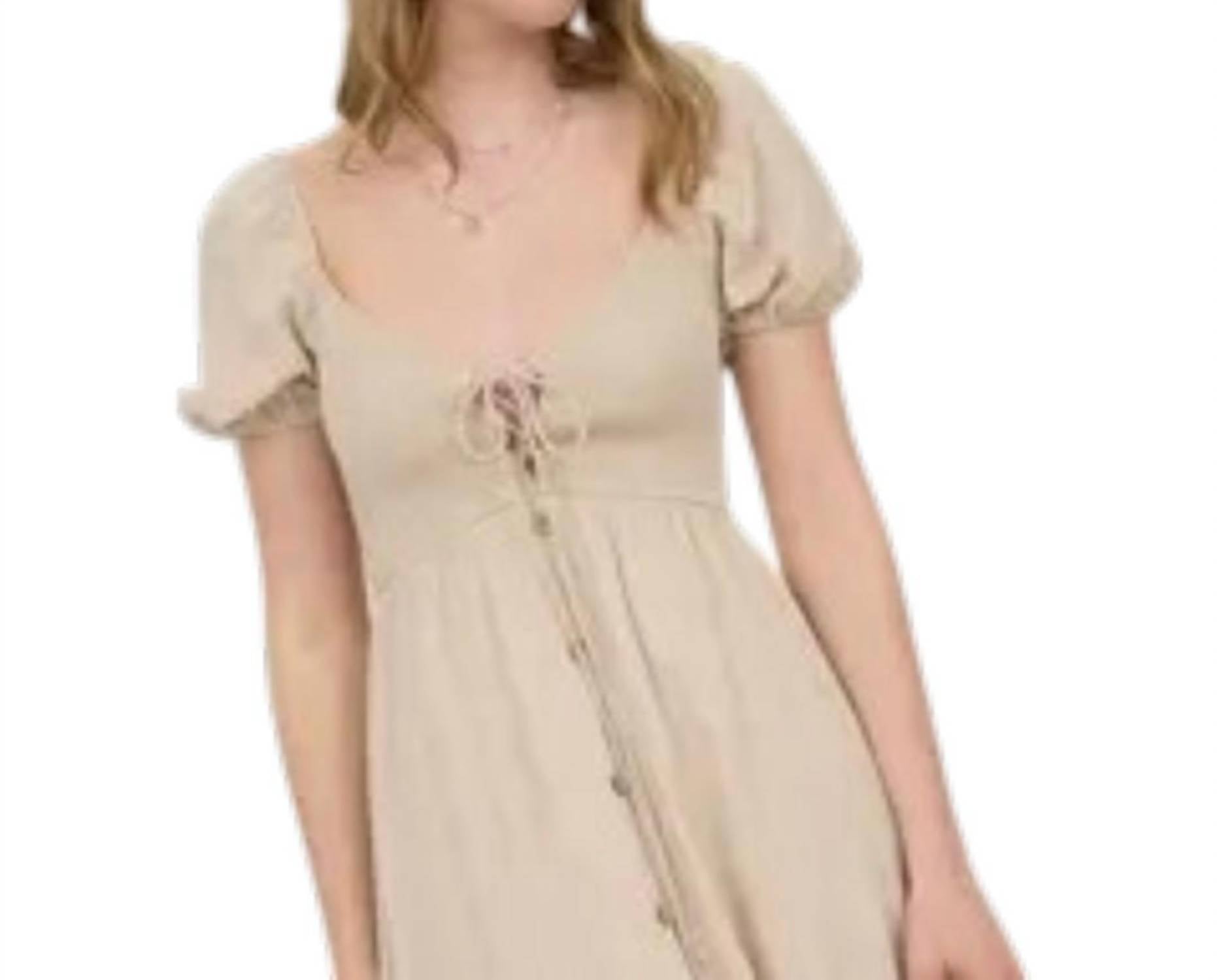 Perch - Smocked Front Tie Midi Sundress