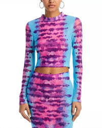 Rococo Sand - Opal Mock Neck Crop Top