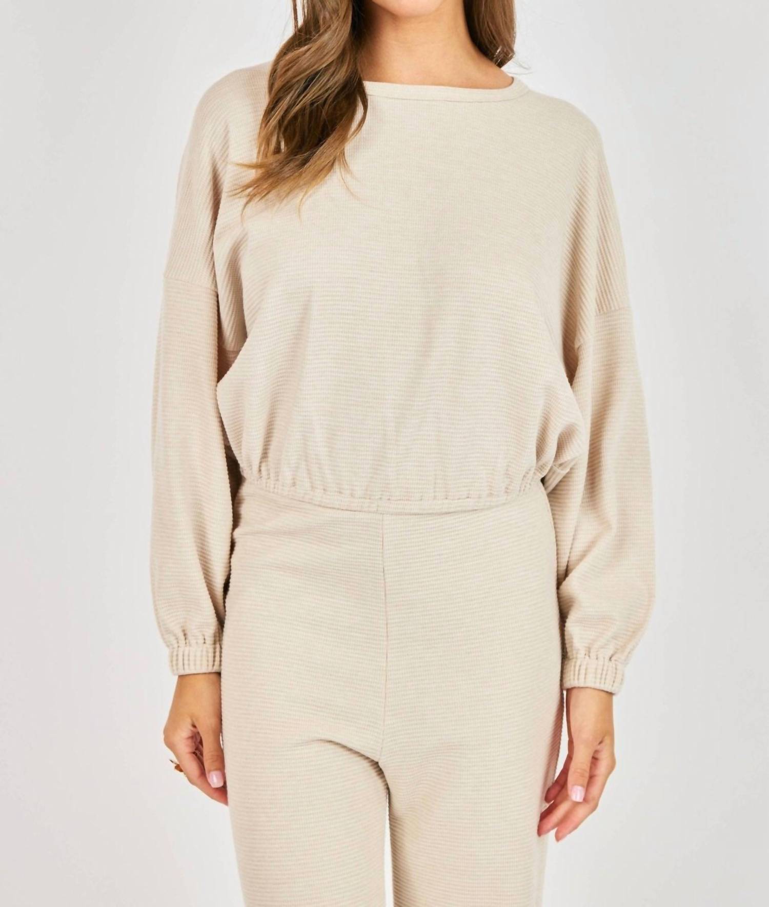 Sadie & Sage - Locket Gathered Long Sleeve Top