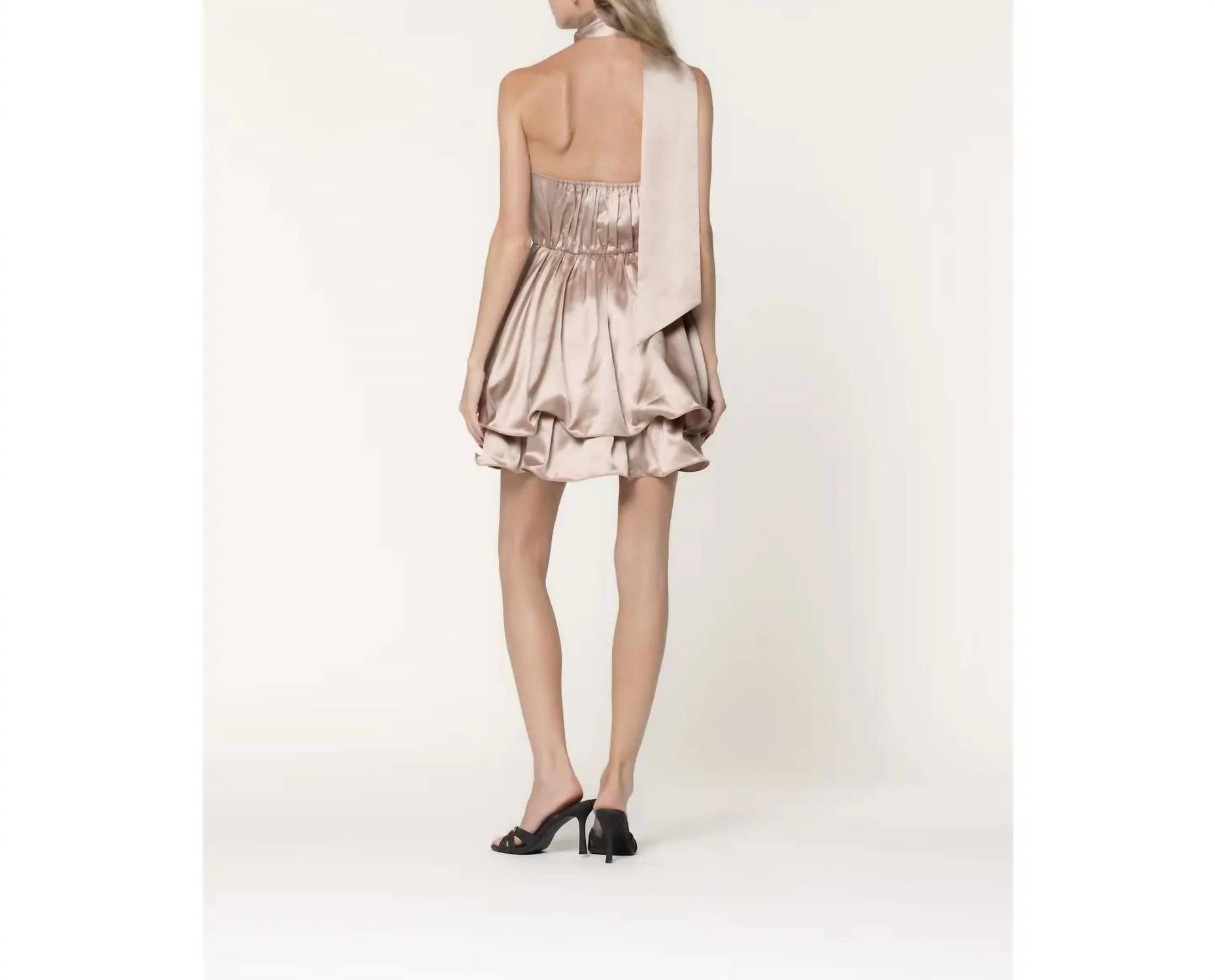 Lena - Ruffled Halter Neck Mini Dress