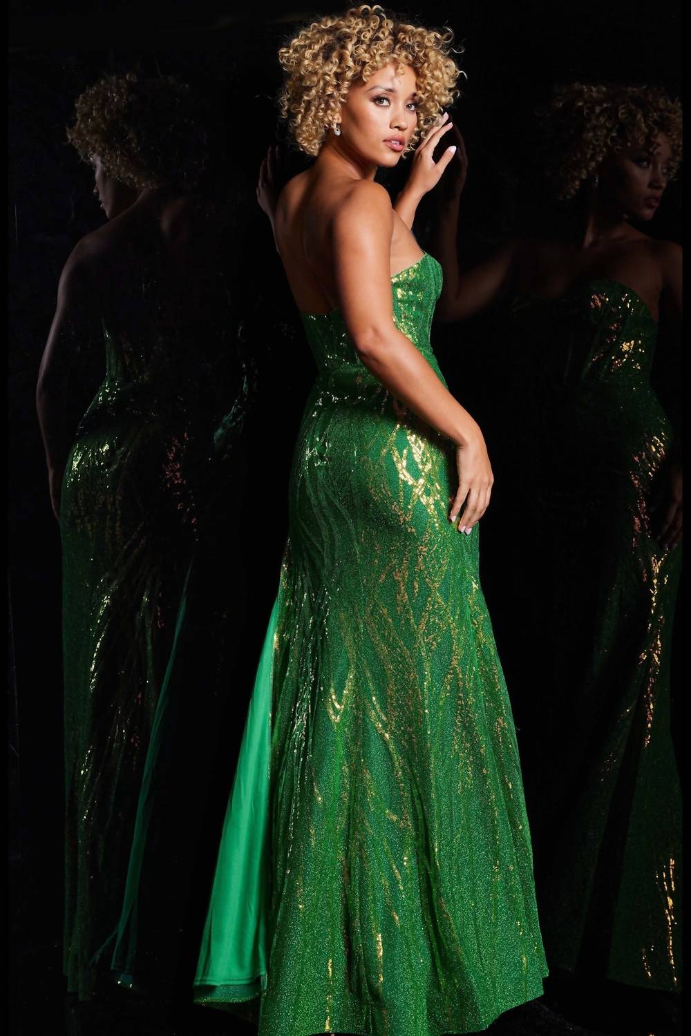 Jovani - Corset Bodice Beaded Dress