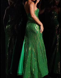 Jovani - Corset Bodice Beaded Dress