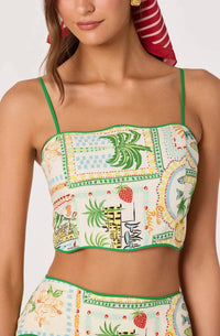 Astr - Heidi Novelty Print Crop Top
