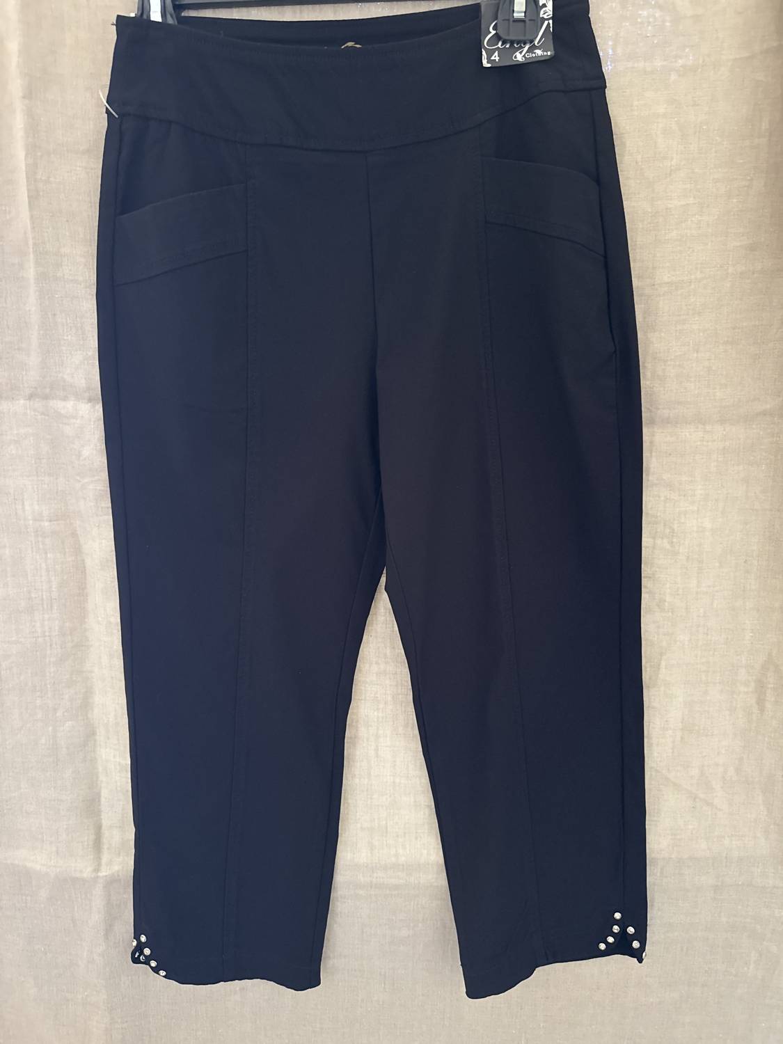 Ethyl Women's Bengaline Crop Pants in black - women's pants