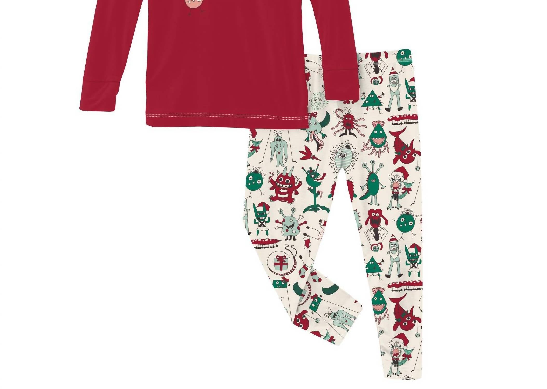 Kickee - Kids' Long Graphic Tee Sleeve Pajama Set