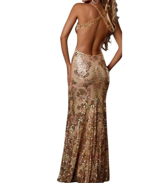 Mac Duggal - Open Back Sequin Gown