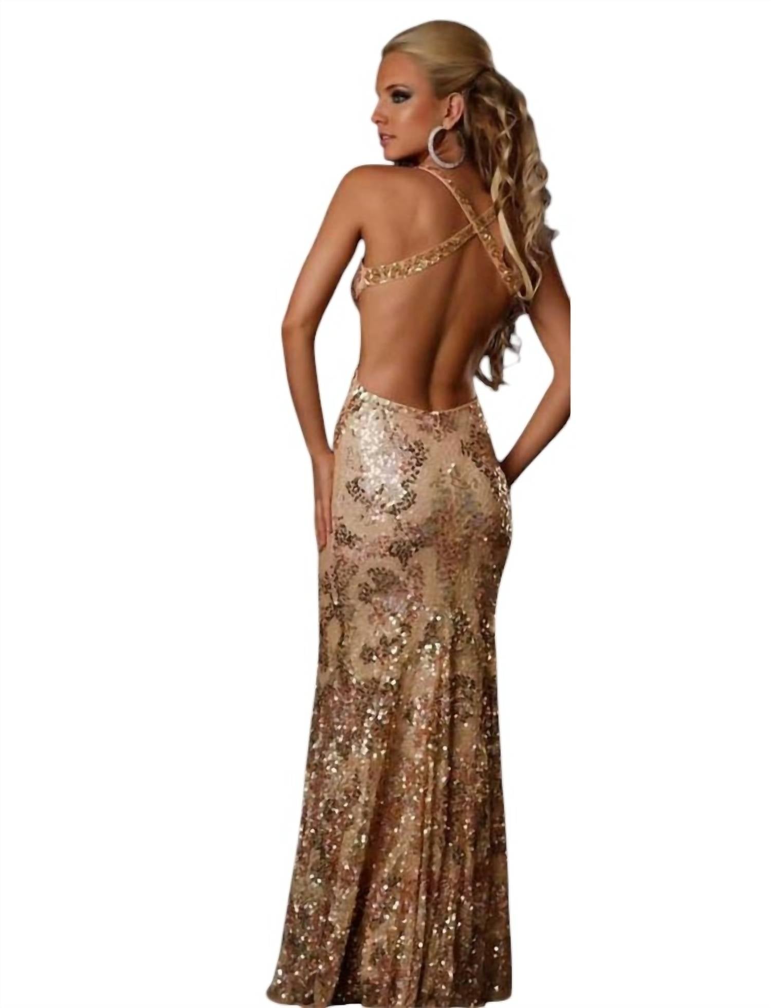 Mac Duggal - Open Back Sequin Gown