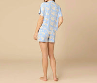 Softies - Aria Slim Notch Collar Short Pajama Set