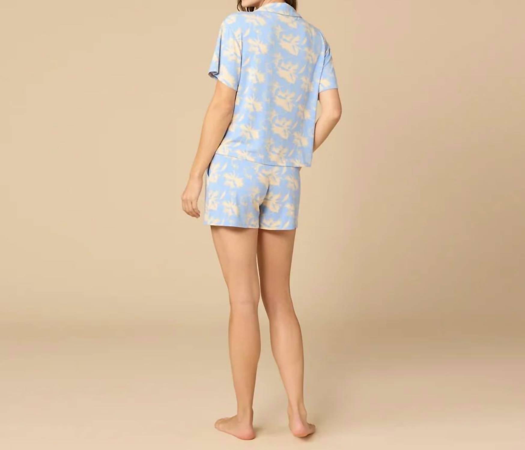 Softies - Aria Slim Notch Collar Short Pajama Set