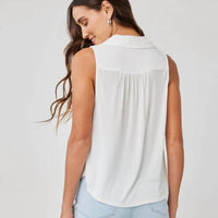 Bella Dahl - Mixed Sleeveless Button Down Shirt
