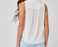 Bella Dahl - Mixed Sleeveless Button Down Shirt