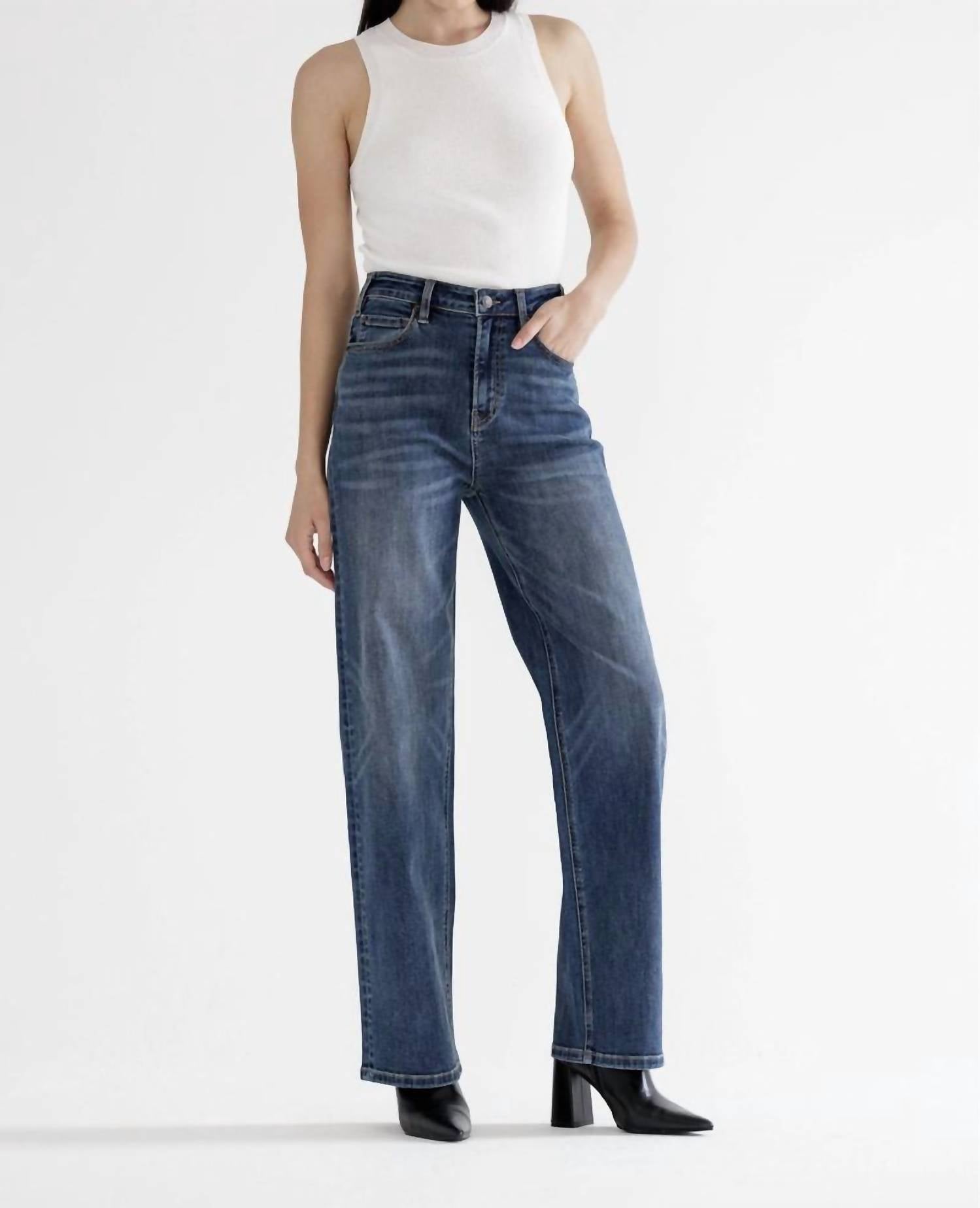 Mica Denim - Netty Super High Straight Leg Jeans