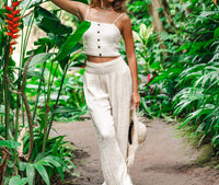 Lotus & Luna - Wide Leg Cotton Pants