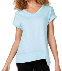 Calvin Klein - Women's V Neck Fitness Asymmetrical Pullover T-shirt
