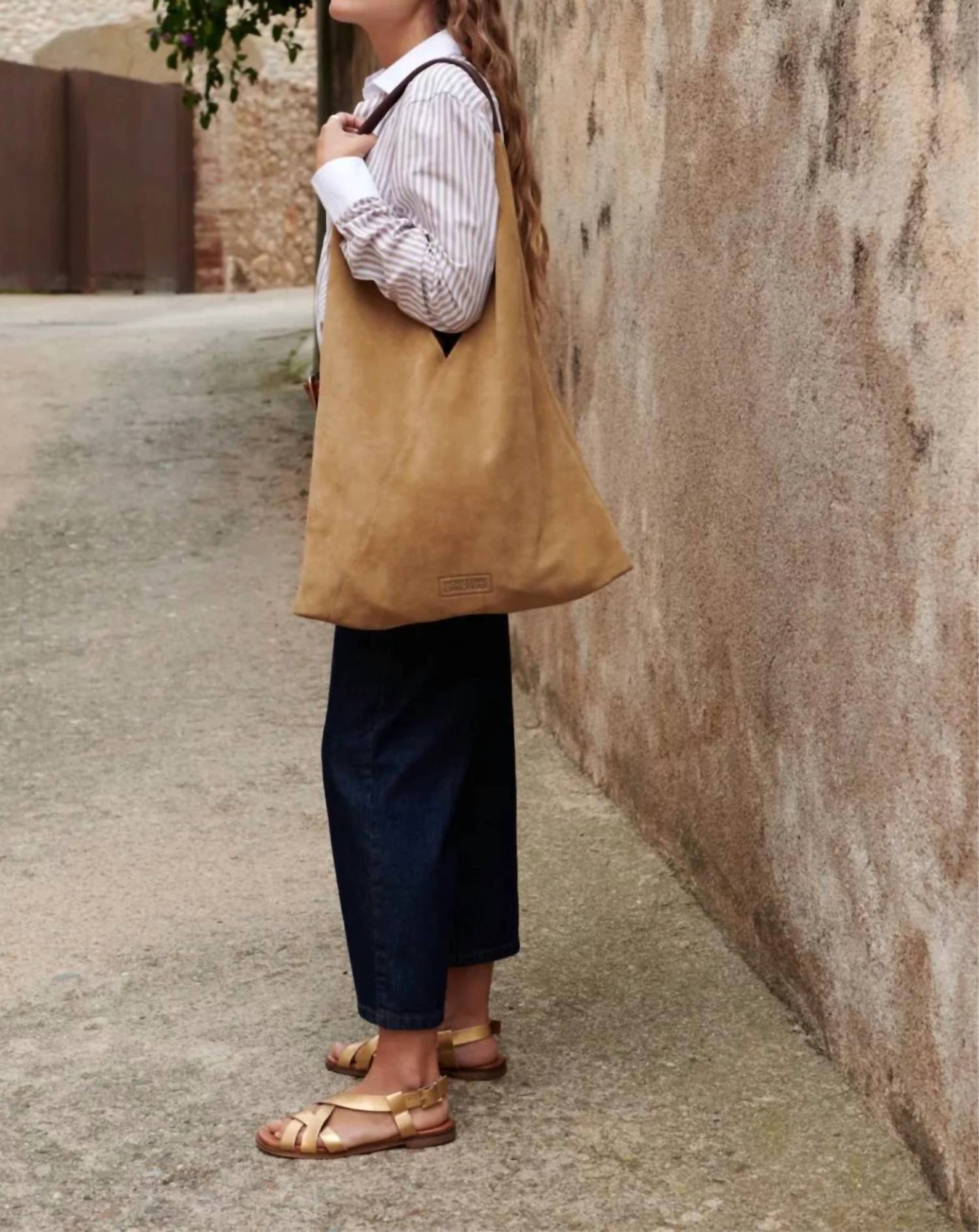Penelope Chilvers - Women's Triangle Suede Bag