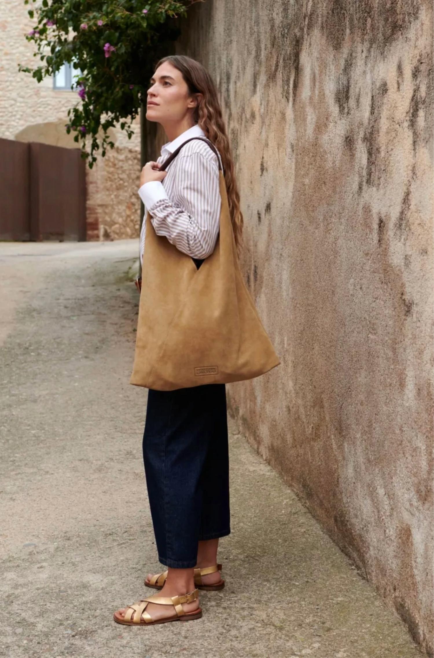 Penelope Chilvers - Women's Triangle Suede Bag