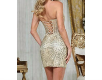 Babyfox - Shana Strapless Embellished Corset Homecoming Dress