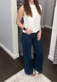 DEAR JOHN DENIM Fiona Split Hem Jeans in belvue - women's jeans - detail view