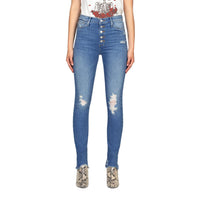 BLACK ORCHID Distressed High Rise Skinny Jeans in one call away - women's jeans