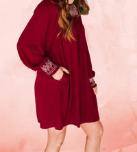 Layerz Clothing - Women's Embroidered Smocked Dress