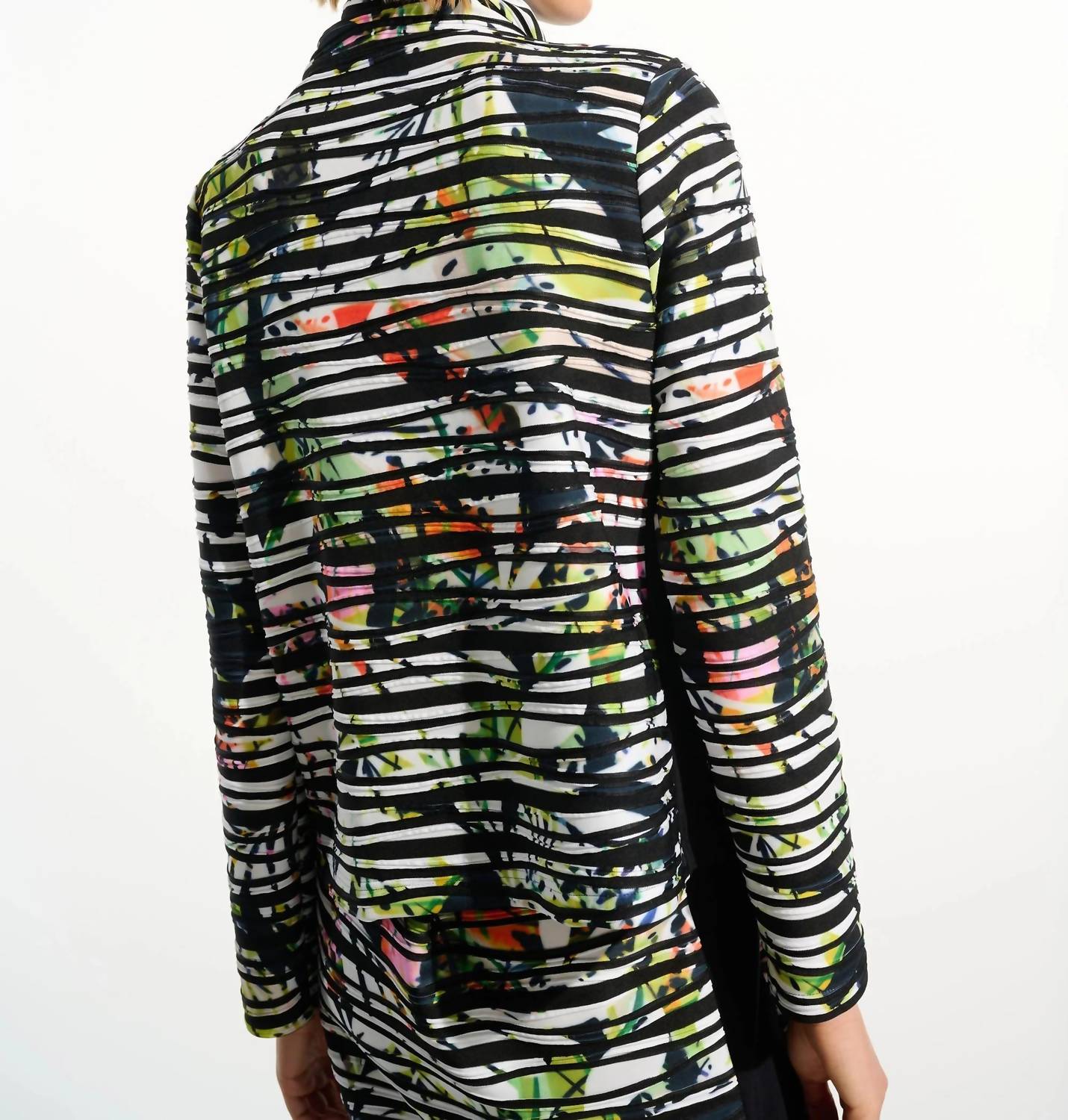 Joseph Ribkoff - Tropical Cascade Knit Jacket