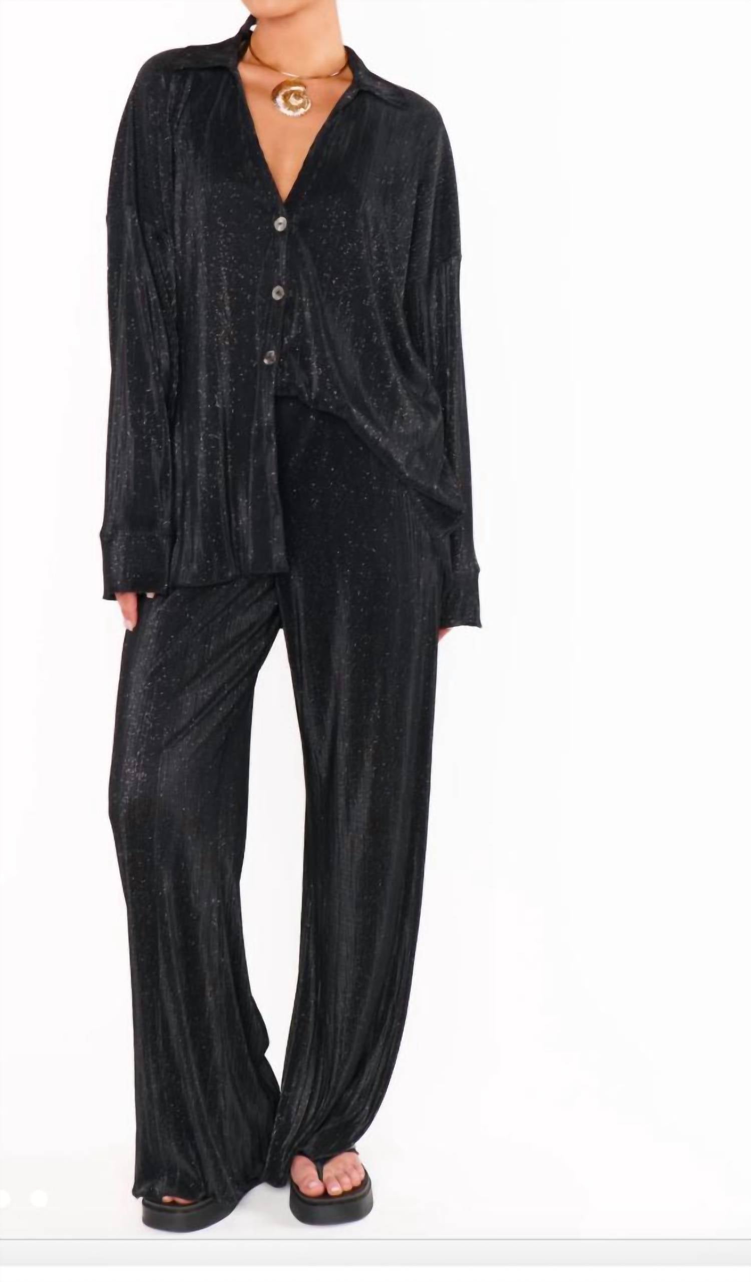 Show Me Your Mumu - Black Sparkle Pants
