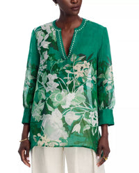 Johnny Was Henley Voyager Tunic in ezze - women's shirt