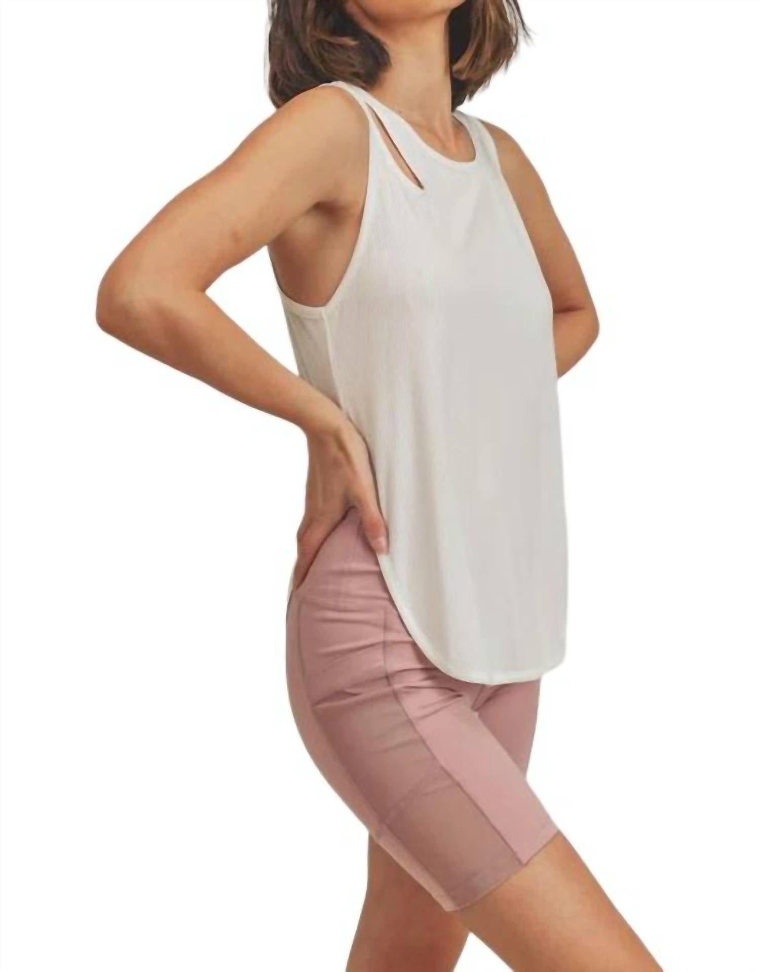 Kimberly C - Cutout Ribbed Tank Top
