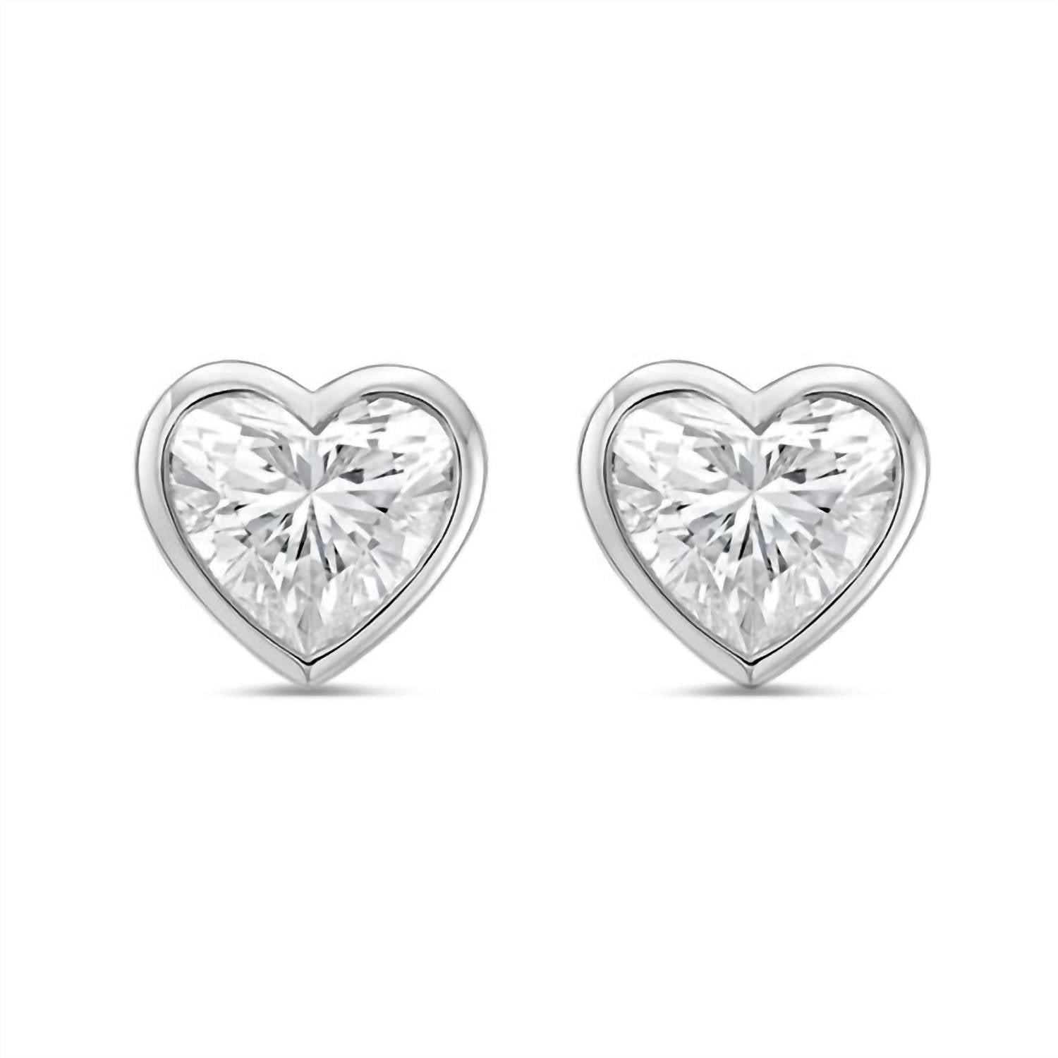 Diana M Jewels - Women's Heart Lab-Grown Diamond Stud Earrings (15.00 Ct) - Grand