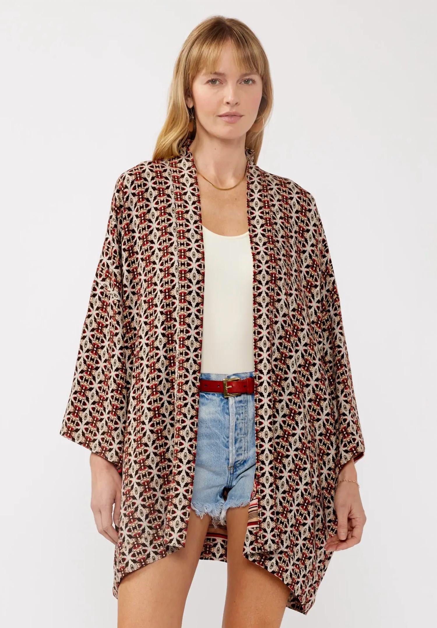 Lovestitch - Reversible Boho Floral Kimono