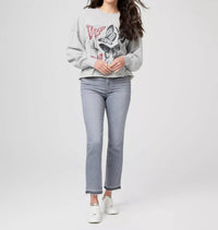 CINDY CROP HIGH RISE STRAIGHT JEAN
