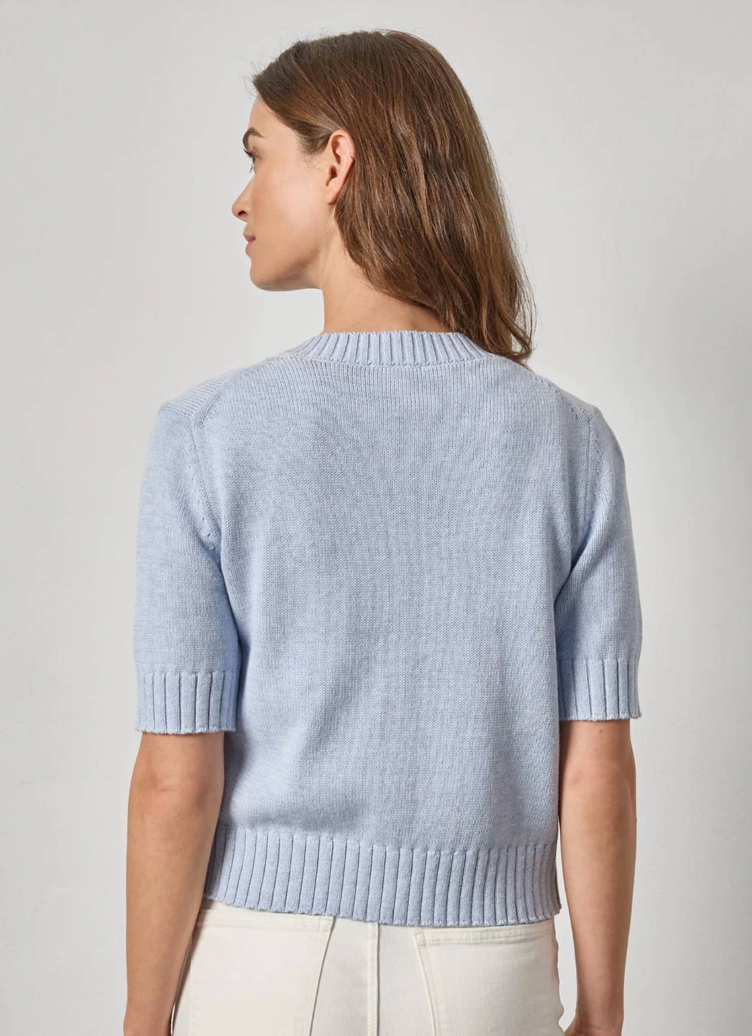 Lilla P - Elbow Sleeve Button Cardigan