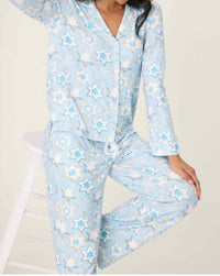 PJ Salvage You Had Me At Shalom Pajama Set in light sky - women's sleepwear - view 4