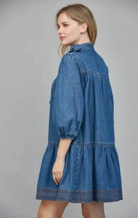 Fate - Women's Denim Bow Dress