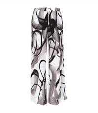 DOLCEZZA Women's Swirl Print Pants in black white - women's pants - alternate view