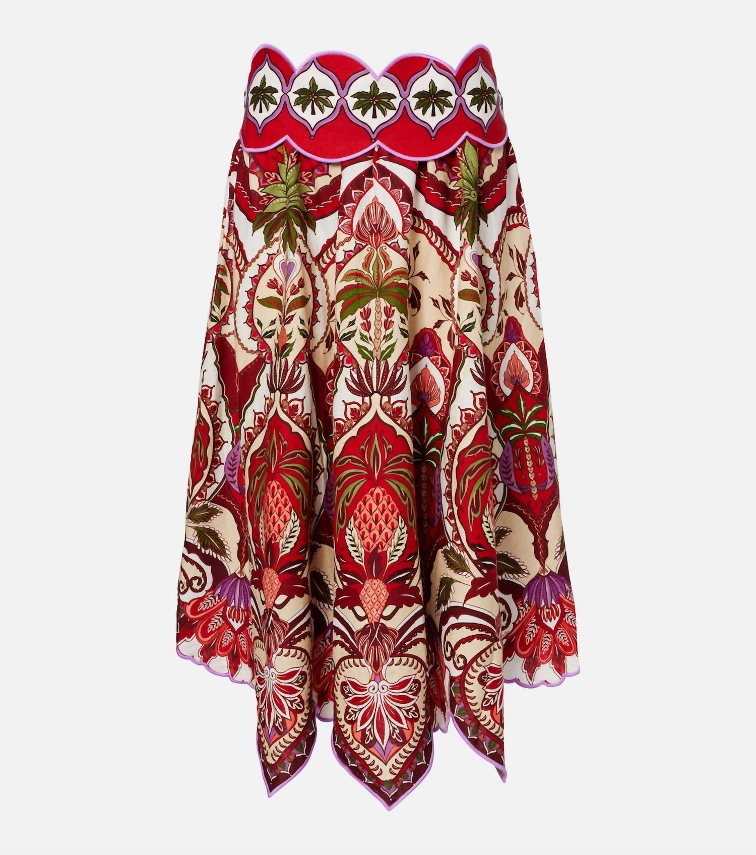 Farm Rio - Scallops Midi Skirt