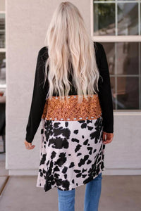 Shewin - Western Pattern Cow Front Cardigan
