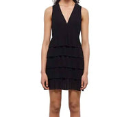 THE KOOPLES Sleeveless Tiered Babydoll Dress in black - women's dress