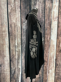 Neck Tie Velvet Dress