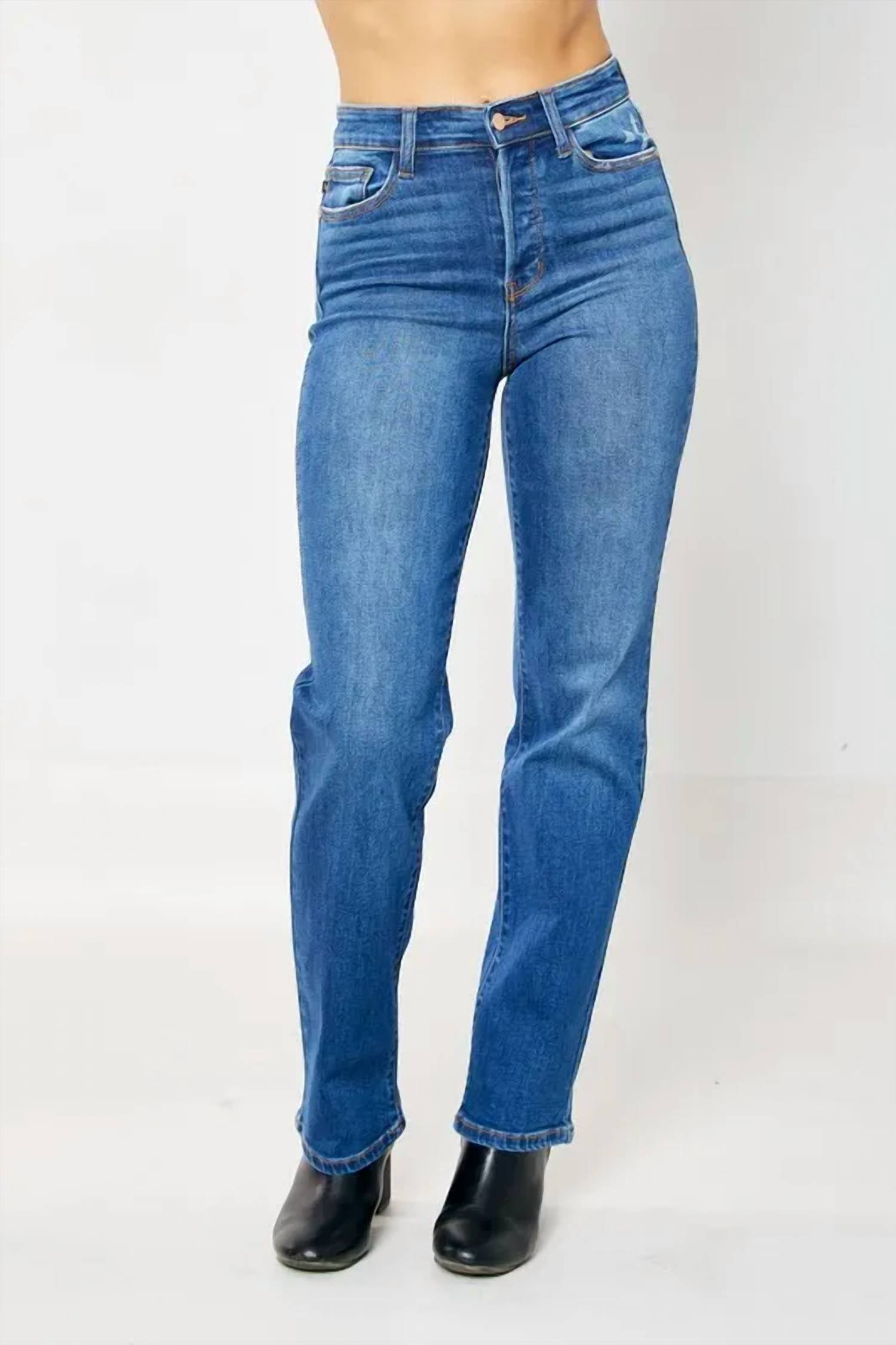 Judy Blue - Women's Joni Hidden Button Fly Dad Jeans