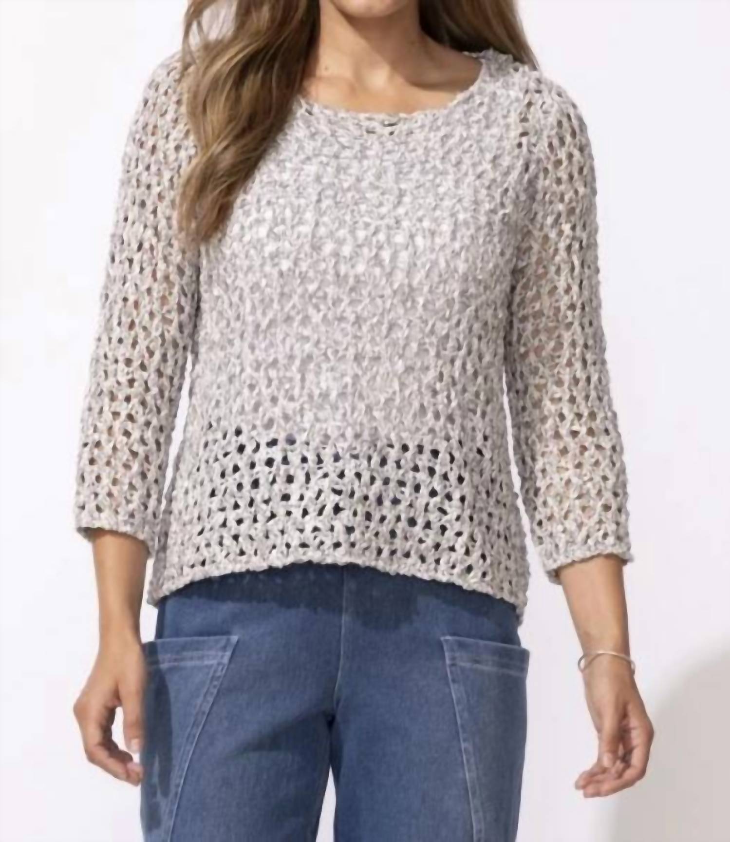 Escape By Habitat - Sea Salt Knit Easy Pullover Sweater