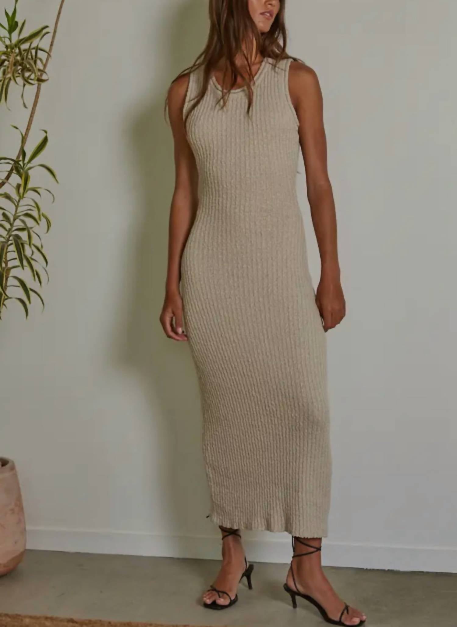 By Together - Women's Knitted Tank Maxi Dress