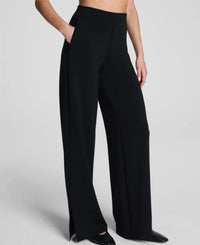 Spanx Airessentials Smooth Front Wide Leg Pants in very black - women's pants - alternate view